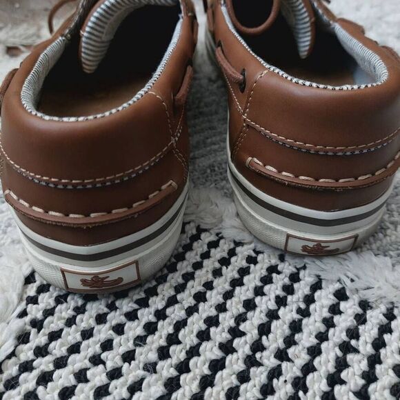GH Bass -Alex Top Dock Siders Men's  12 M Brown Nautical Leather - Picture 6 of 6